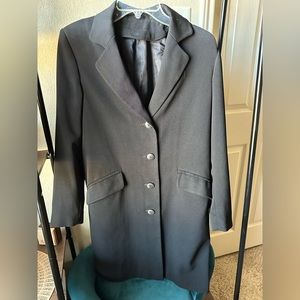 Long Women’s Button-up Coat, Black